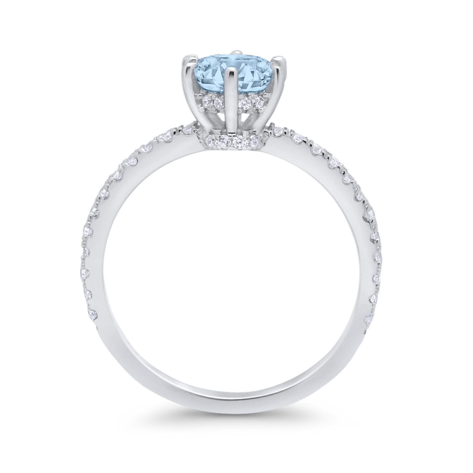 Art Deco Solitaire Accent Dazzling Wedding Ring Round Cubic Zirconia 925 Sterling Silver