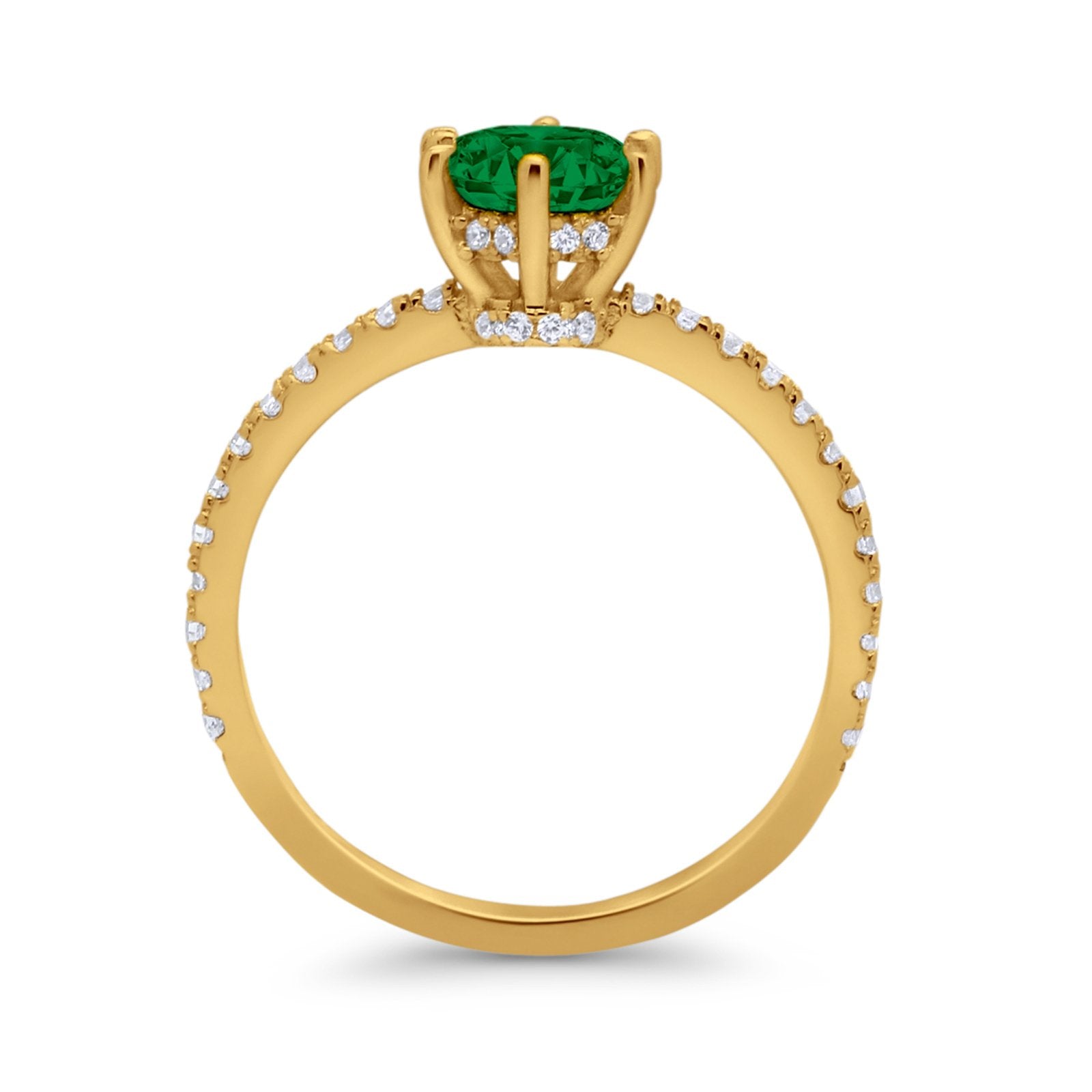 Art Deco Solitaire Accent Dazzling Wedding Ring Round Cubic Zirconia 925 Sterling Silver