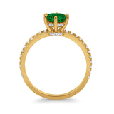 Art Deco Solitaire Accent Dazzling Wedding Ring Round Cubic Zirconia 925 Sterling Silver