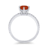 Art Deco Solitaire Accent Dazzling Wedding Ring Round Cubic Zirconia 925 Sterling Silver