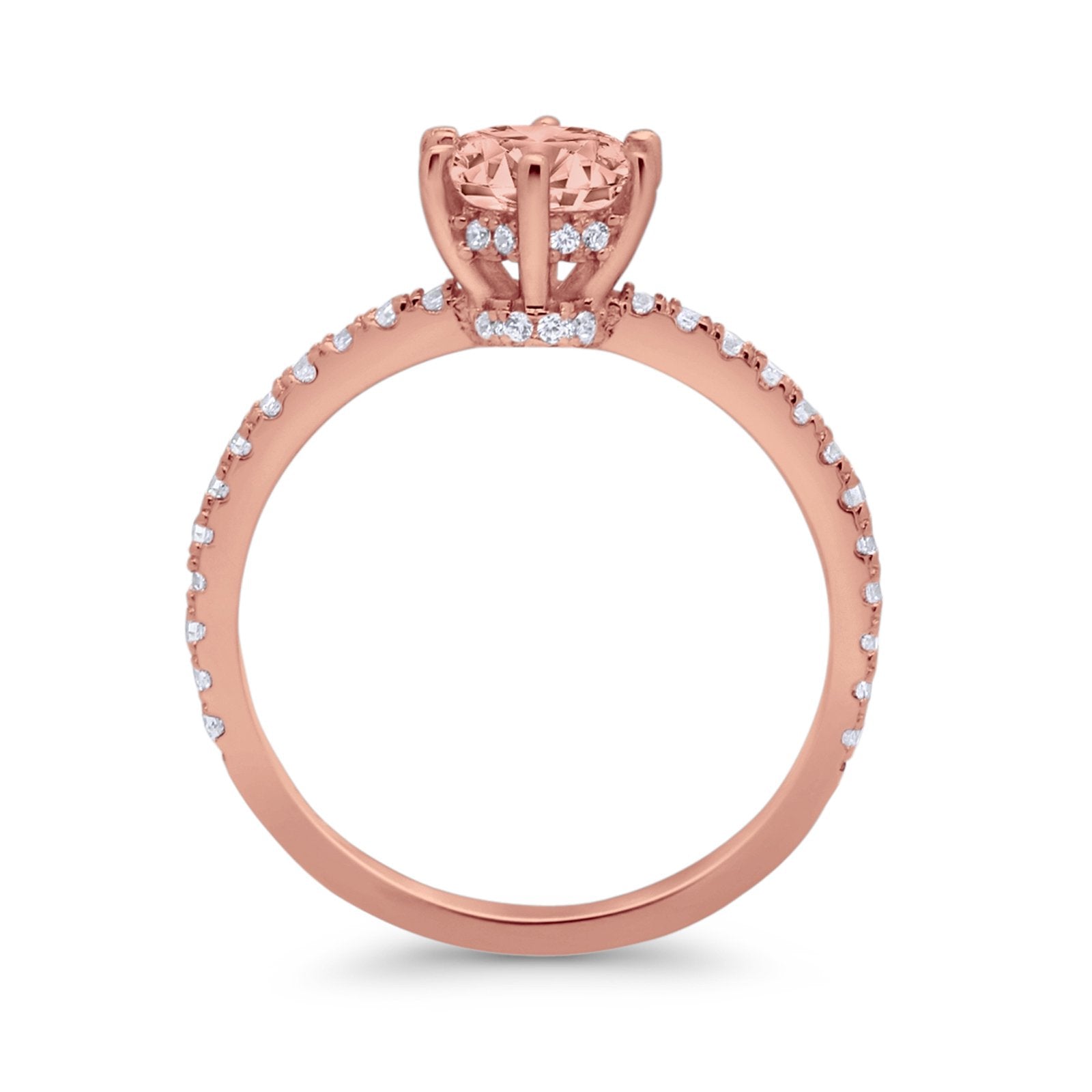 Art Deco Solitaire Accent Dazzling Wedding Ring Round Cubic Zirconia 925 Sterling Silver