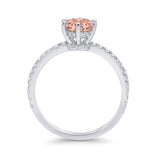 Art Deco Solitaire Accent Dazzling Wedding Ring Round Cubic Zirconia 925 Sterling Silver