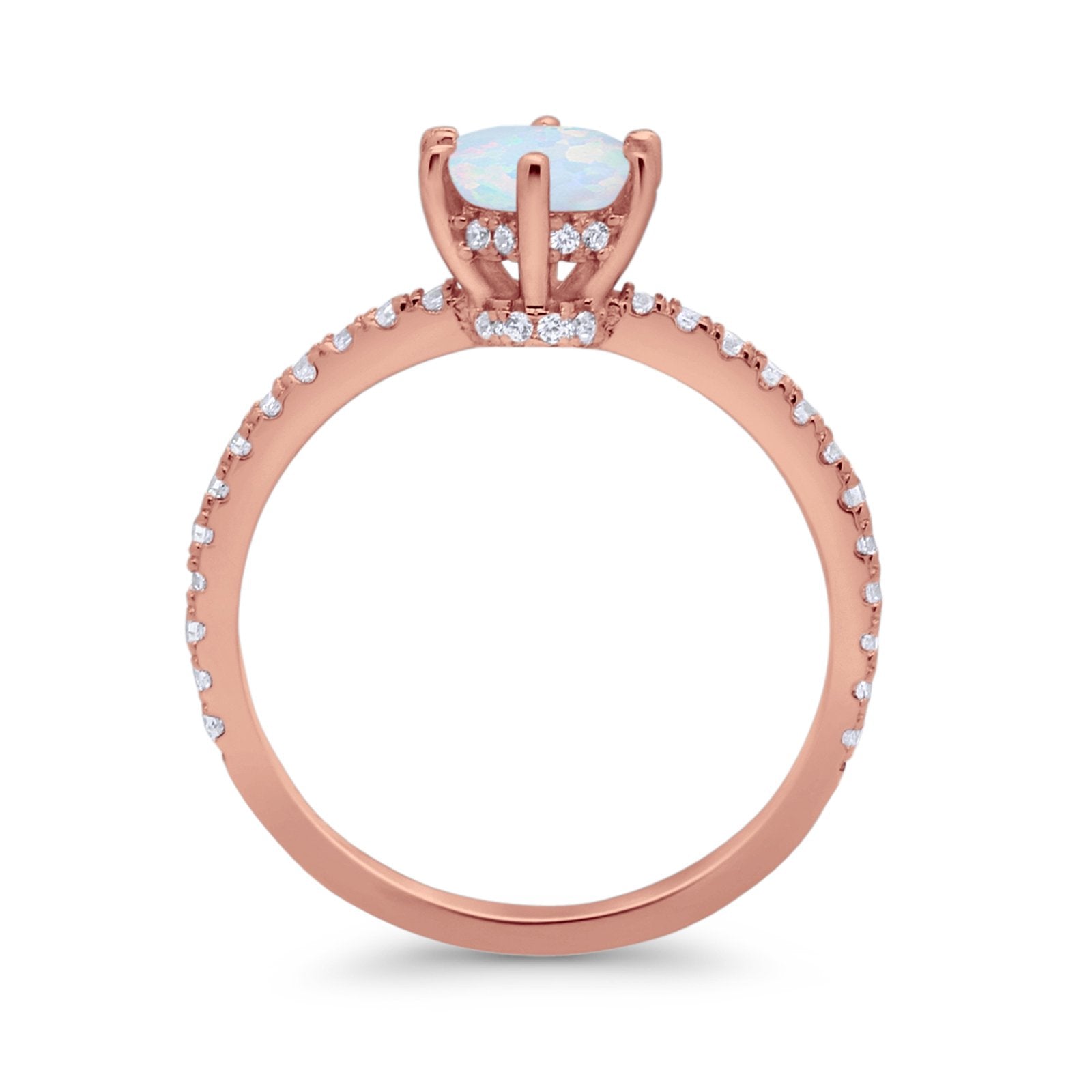 Art Deco Solitaire Accent Dazzling Wedding Ring Round Cubic Zirconia 925 Sterling Silver