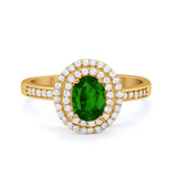 Art Deco Halo Wedding Ring Simulated Cubic Zirconia 925 Sterling Silver