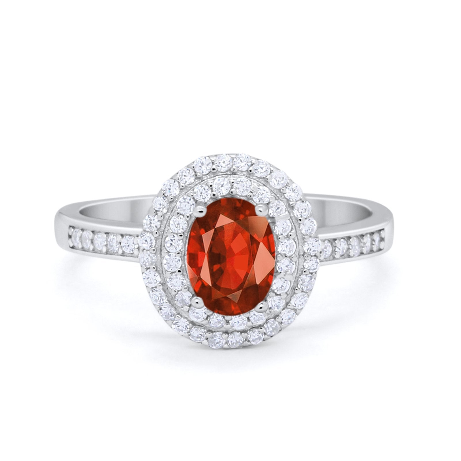 Art Deco Halo Wedding Ring Simulated Cubic Zirconia 925 Sterling Silver