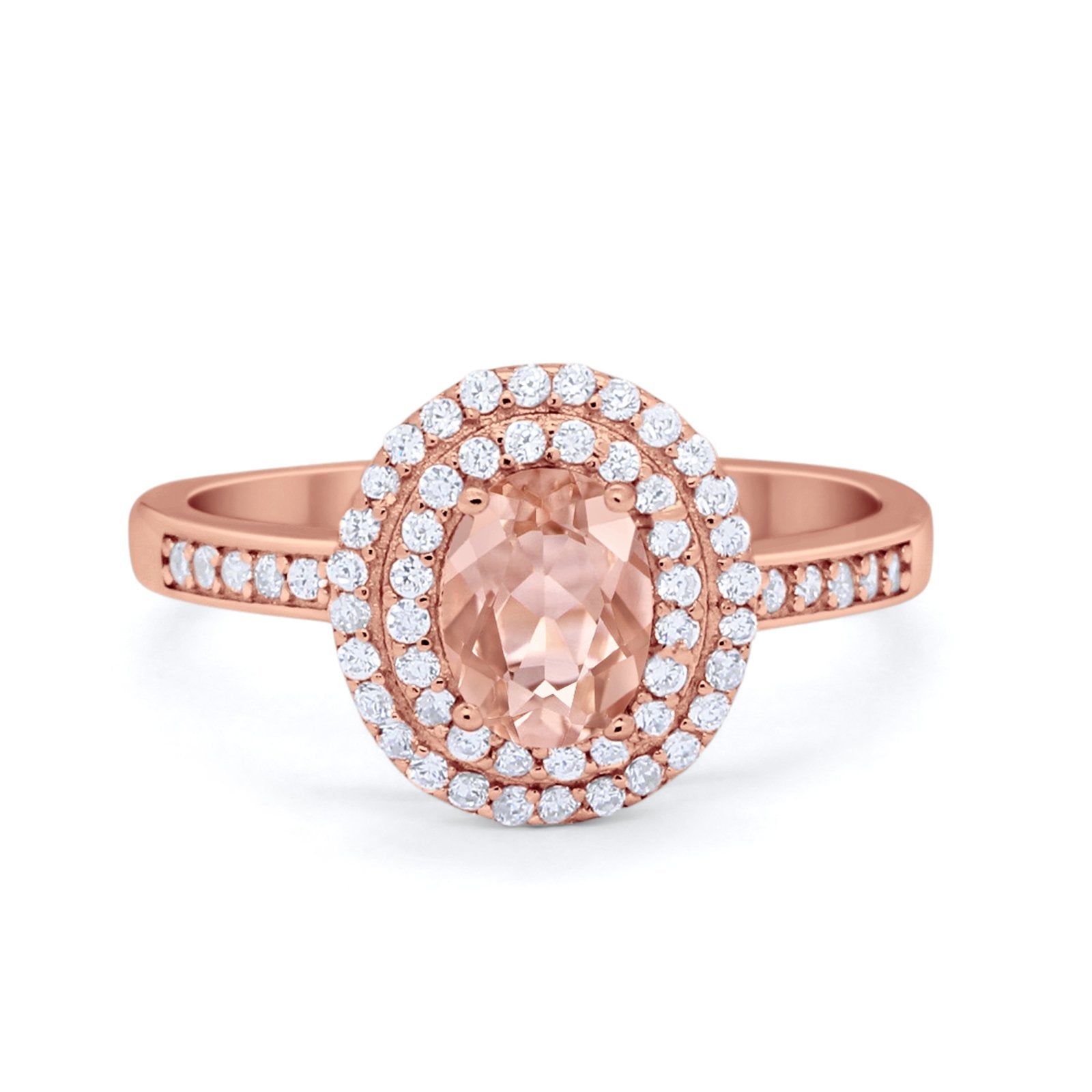 Art Deco Halo Wedding Ring Simulated Cubic Zirconia 925 Sterling Silver