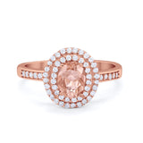 Art Deco Halo Wedding Ring Simulated Cubic Zirconia 925 Sterling Silver