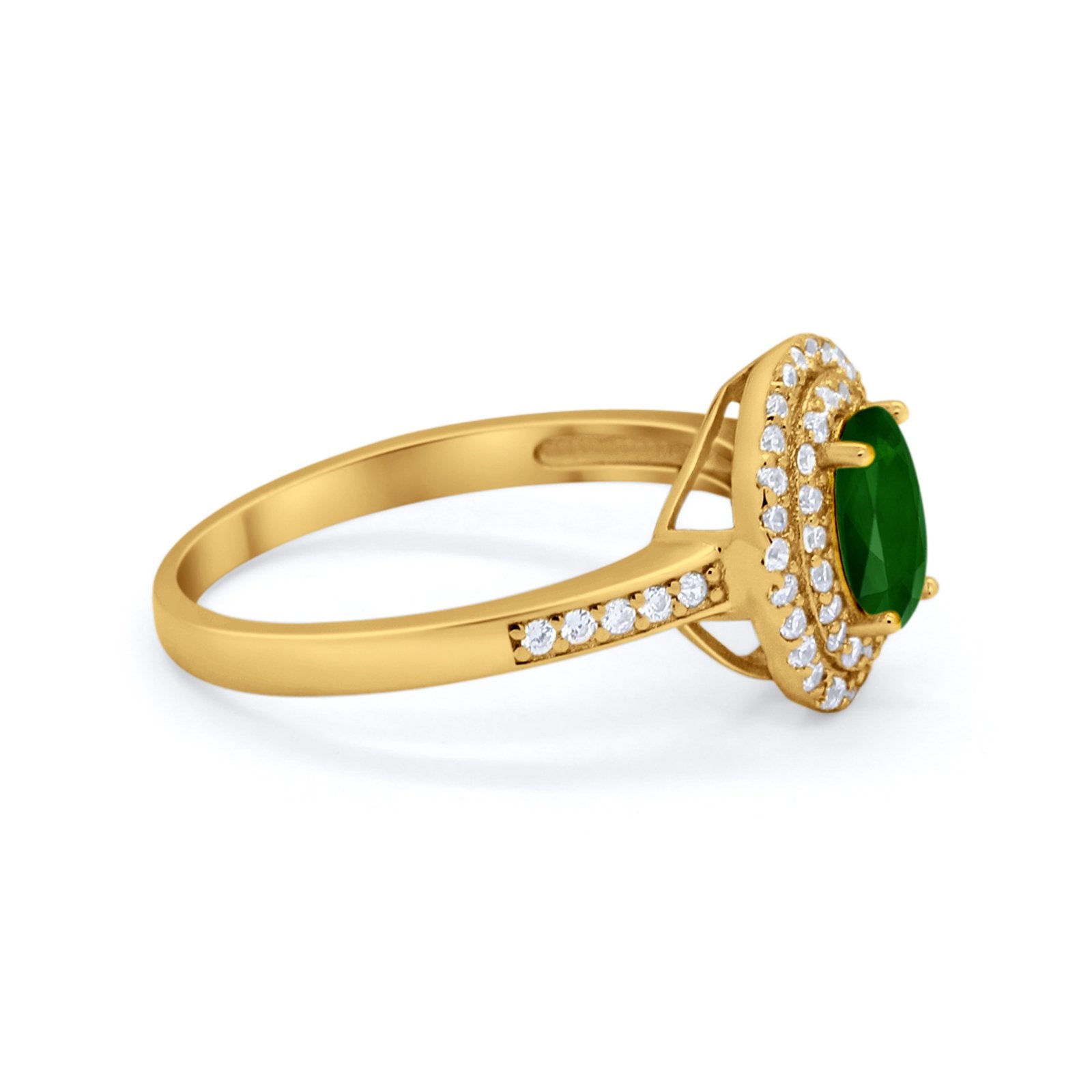 Art Deco Halo Wedding Ring Simulated Cubic Zirconia 925 Sterling Silver