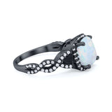 Cushion Cut Twisted Infinity Shank Wedding Ring Round Cubic Zirconia 925 Sterling Silver