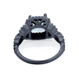 Cushion Cut Twisted Infinity Shank Wedding Ring Round Cubic Zirconia 925 Sterling Silver