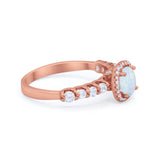 Art Deco Wedding Bridal Ring Round Cubic Zirconia Accent 925 Sterling Silver