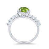 Art Deco Wedding Bridal Ring Round Cubic Zirconia Accent 925 Sterling Silver