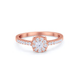 Cluster Flower Design Fashion Ring Round Cubic Zirconia 925 Sterling Silver