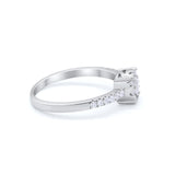 Cluster Flower Design Fashion Ring Round Cubic Zirconia 925 Sterling Silver