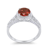 Art Deco Vintage Style Wedding Ring Simulated Cubic Zirconia 925 Sterling Silver