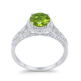 Art Deco Vintage Style Wedding Ring Simulated Cubic Zirconia 925 Sterling Silver