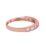 Half Eternity Wedding Band Ring 925 Sterling Silver