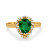 Art Deco Teardrop Pear Shape Wedding Bridal Ring Round Cubic Zirconia 925 Sterling Silver