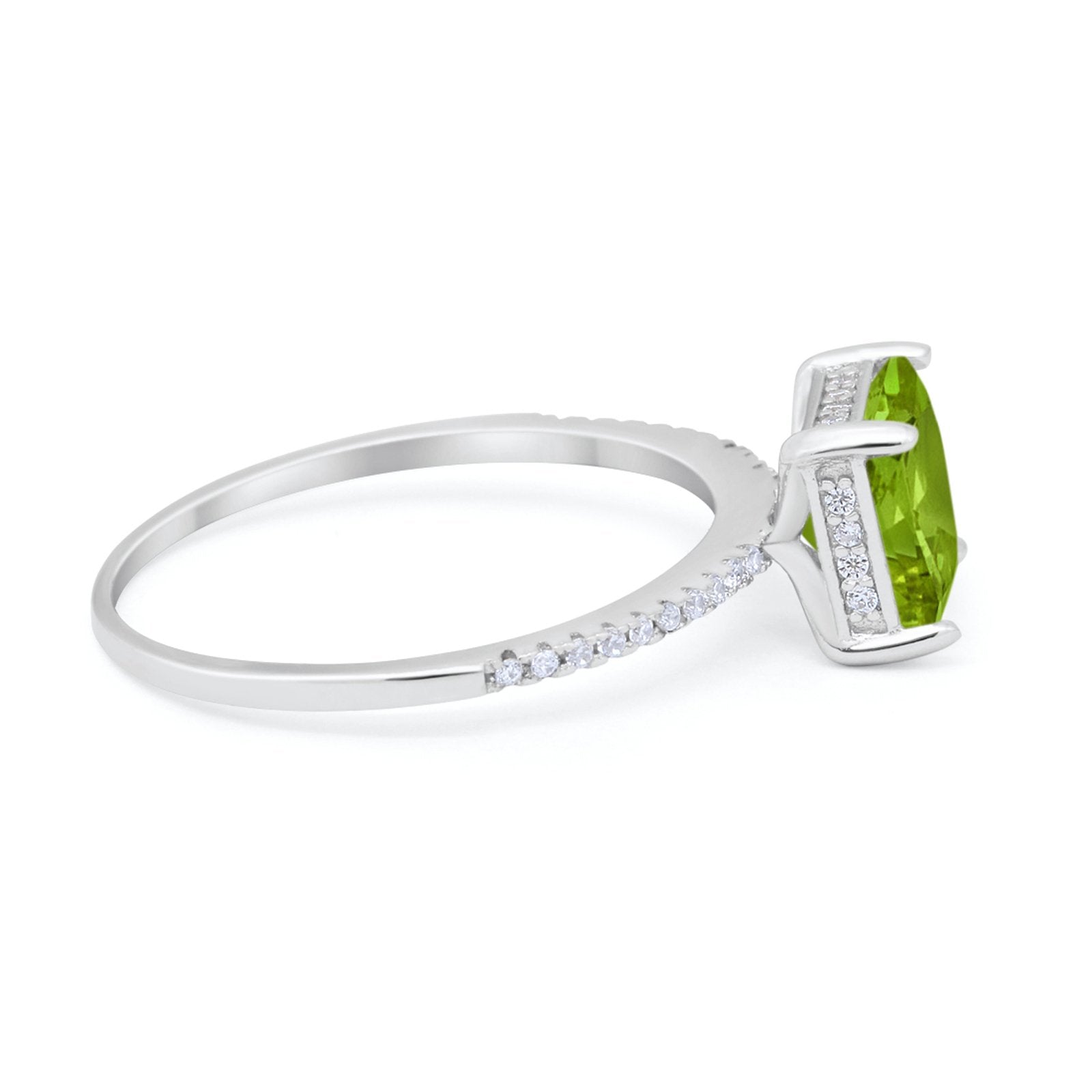 Cushion Cut Art Deco Wedding Engagement Bridal Ring Round Cubic Zirconia 925 Sterling Silver