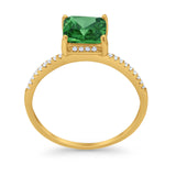 Cushion Cut Art Deco Wedding Engagement Bridal Ring Round Cubic Zirconia 925 Sterling Silver