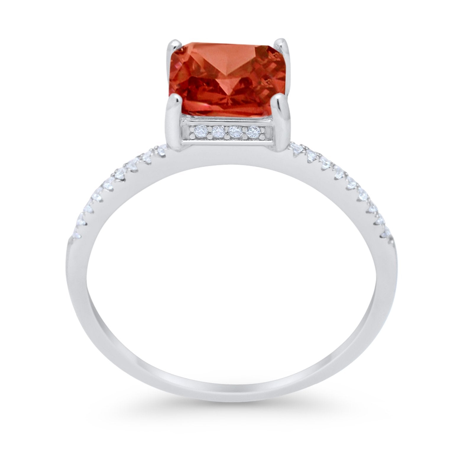 Cushion Cut Art Deco Wedding Engagement Bridal Ring Round Cubic Zirconia 925 Sterling Silver