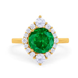 Fancy Design Art Deco Wedding Engagement Ring Round Cubic Zirconia 925 Sterling Silver