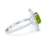 Fancy Design Art Deco Wedding Engagement Ring Round Cubic Zirconia 925 Sterling Silver