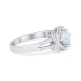 Cushion Cut Wedding Engagement Ring Round Cubic Zirconia 925 Sterling Silver
