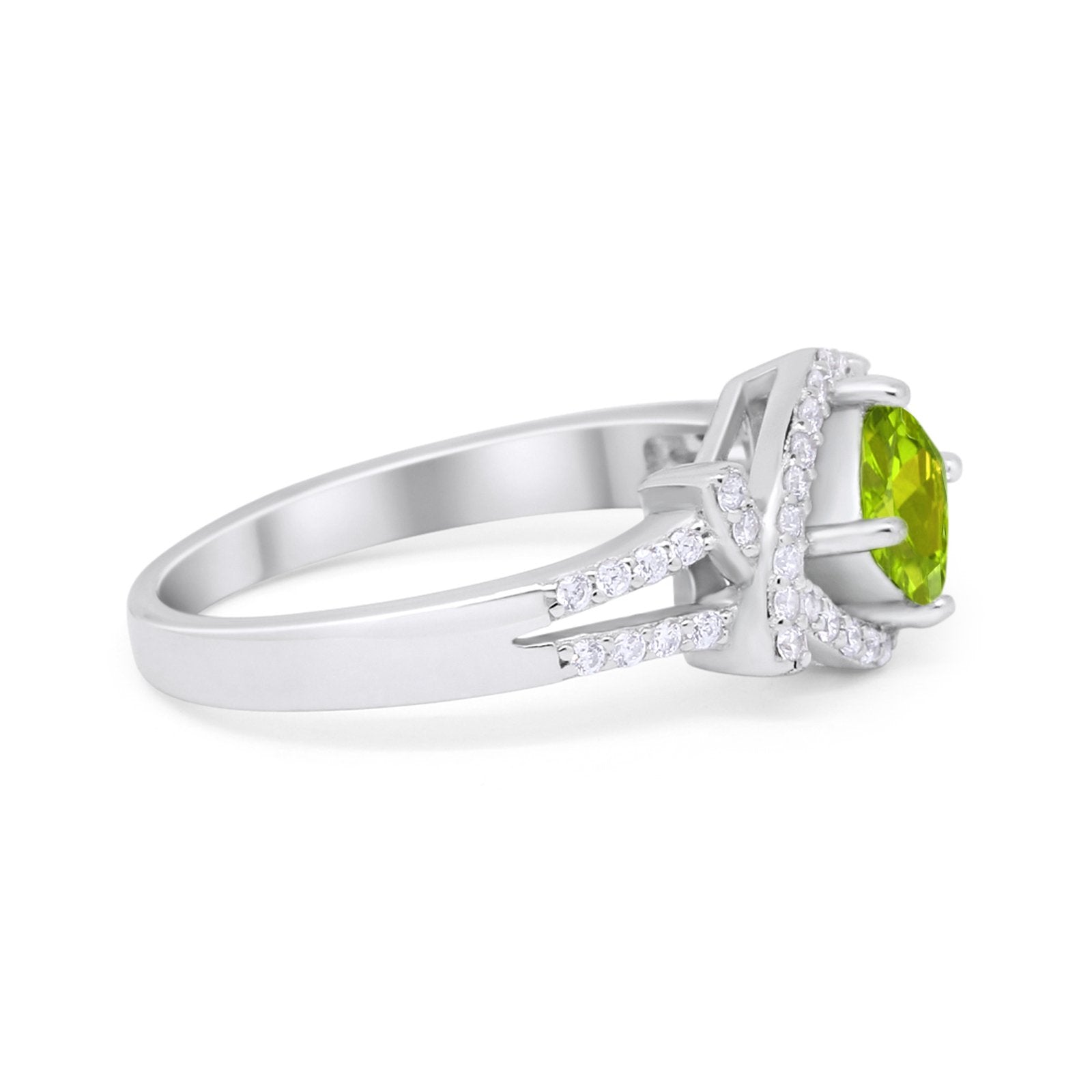 Cushion Cut Wedding Engagement Ring Round Cubic Zirconia 925 Sterling Silver