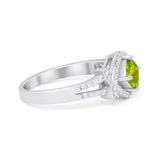 Cushion Cut Wedding Engagement Ring Round Cubic Zirconia 925 Sterling Silver