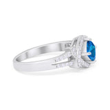 Cushion Cut Wedding Engagement Ring Round Cubic Zirconia 925 Sterling Silver
