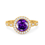 Vintage Style Engagement Ring Simulated Cubic Zirconia 925 Sterling Silver