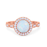 Vintage Style Engagement Ring Simulated Cubic Zirconia 925 Sterling Silver