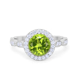 Vintage Style Engagement Ring Simulated Cubic Zirconia 925 Sterling Silver