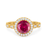 Vintage Style Engagement Ring Simulated Cubic Zirconia 925 Sterling Silver