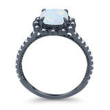 Halo Cushion Engagement Bridal Ring Simulated Cubic Zirconia 925 Sterling Silver