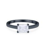 Radiant Cut Solitaire Wedding Engagement Ring Round Cubic Zirconia 925 Sterling Silver