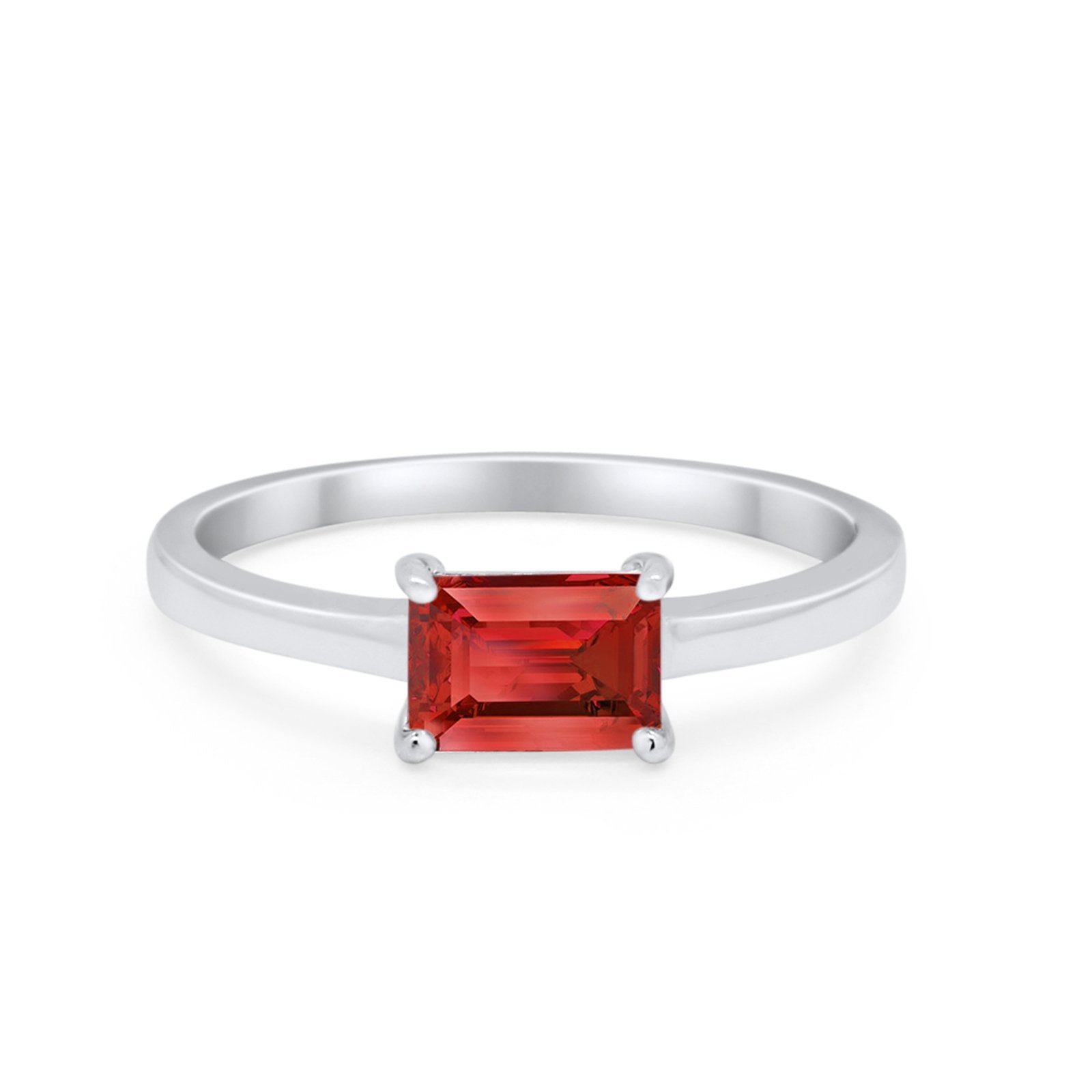 Radiant Cut Solitaire Wedding Engagement Ring Round Cubic Zirconia 925 Sterling Silver