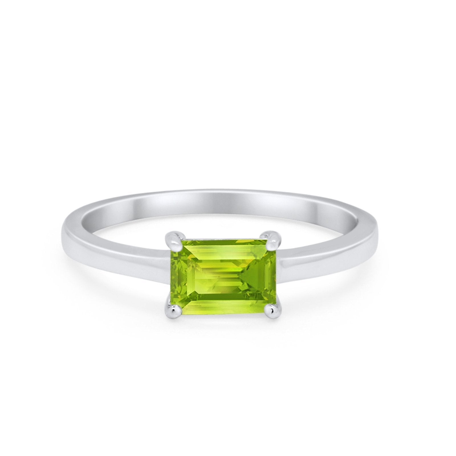 Radiant Cut Solitaire Wedding Engagement Ring Round Cubic Zirconia 925 Sterling Silver