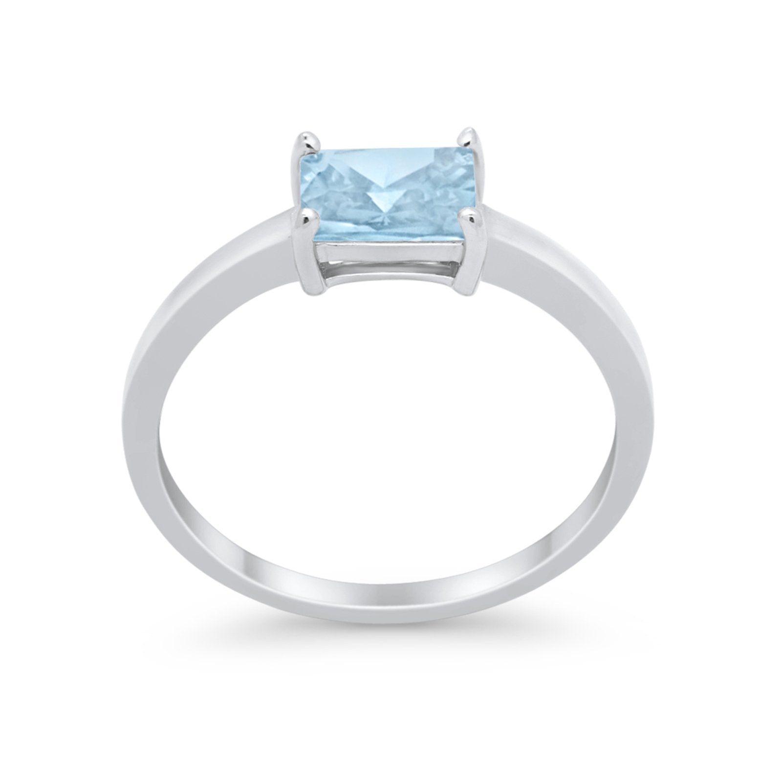 Radiant Cut Solitaire Wedding Engagement Ring Round Cubic Zirconia 925 Sterling Silver