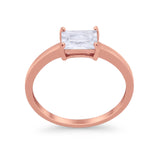 Radiant Cut Solitaire Wedding Engagement Ring Round Cubic Zirconia 925 Sterling Silver
