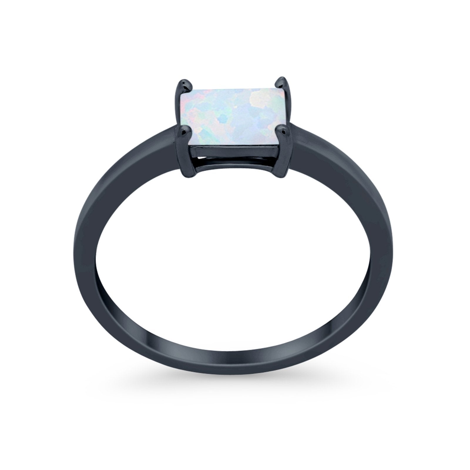 Radiant Cut Solitaire Wedding Engagement Ring Round Cubic Zirconia 925 Sterling Silver