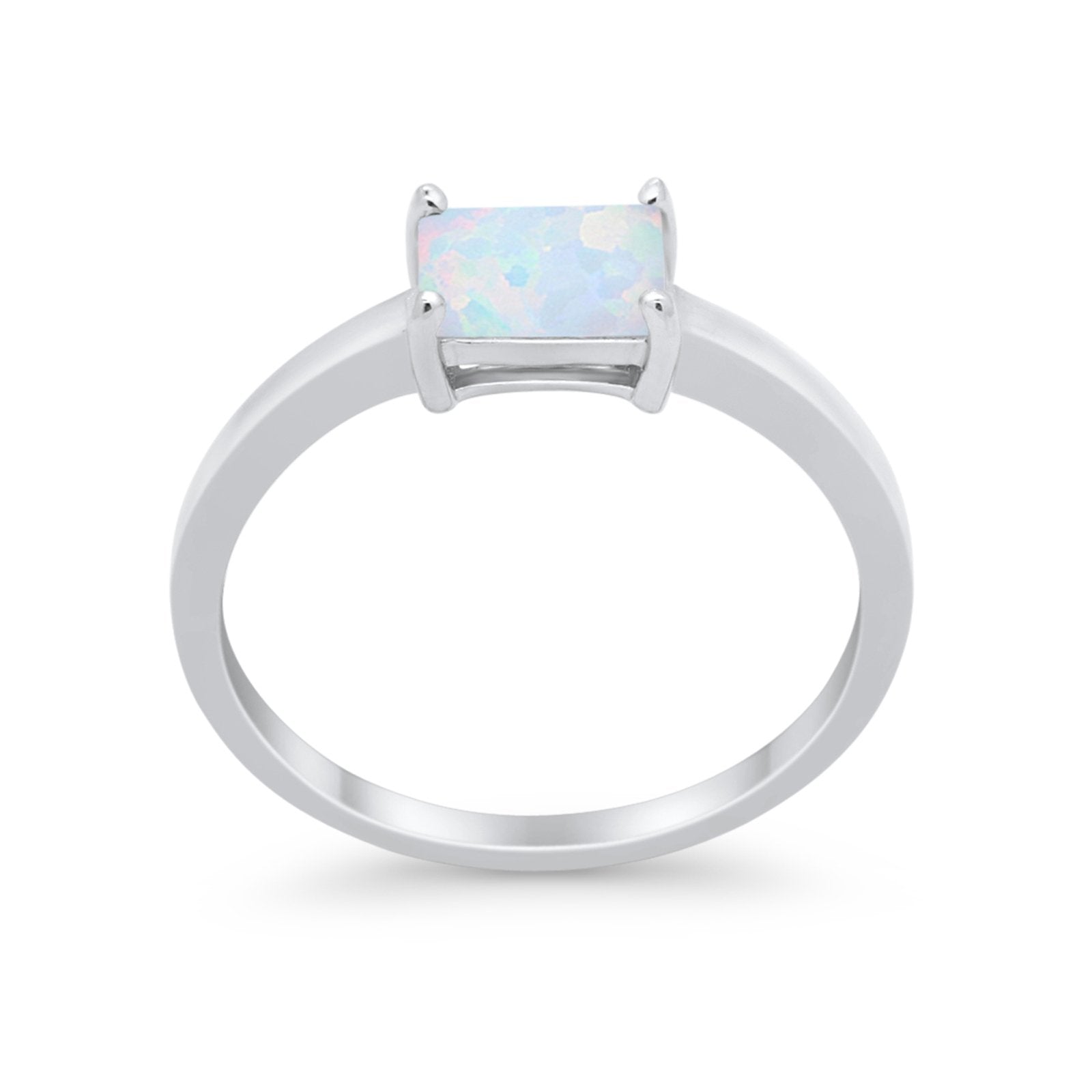 Radiant Cut Solitaire Wedding Engagement Ring Round Cubic Zirconia 925 Sterling Silver