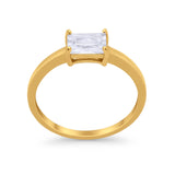 Radiant Cut Solitaire Wedding Engagement Ring Round Cubic Zirconia 925 Sterling Silver