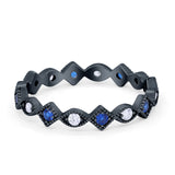 Full Eternity Wedding Band Ring 925 Sterling Silver