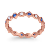 Full Eternity Wedding Band Ring 925 Sterling Silver