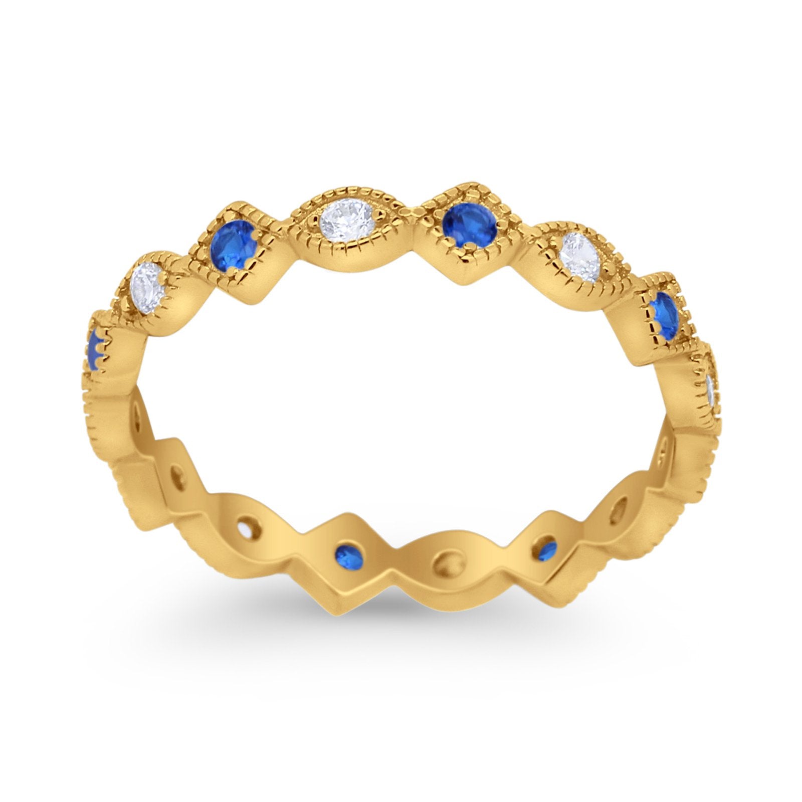 Full Eternity Wedding Band Ring 925 Sterling Silver