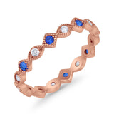 Full Eternity Wedding Band Ring 925 Sterling Silver