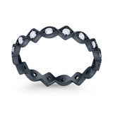 Full Eternity Wedding Band Ring 925 Sterling Silver