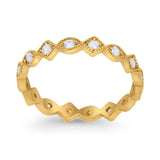 Full Eternity Wedding Band Ring 925 Sterling Silver